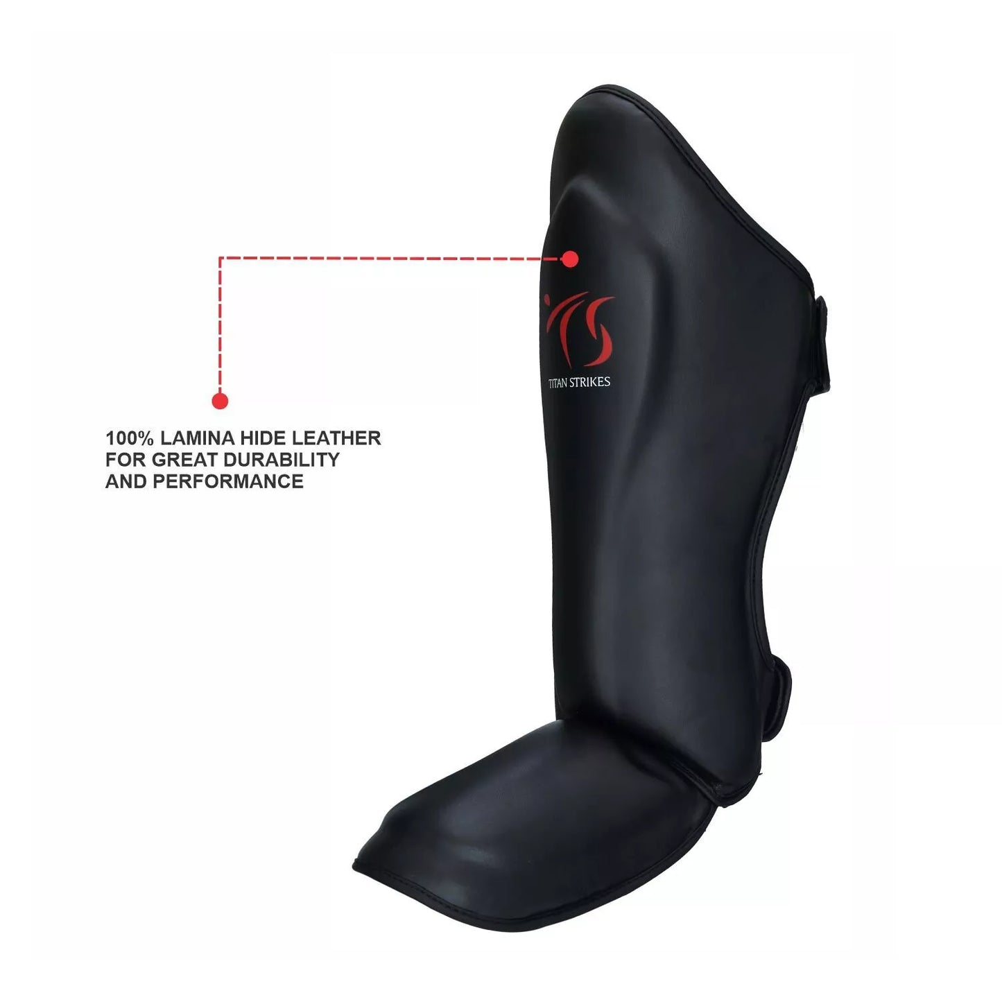 Titan Strikes MMA Shin Guards 100% Lamina hide leather
