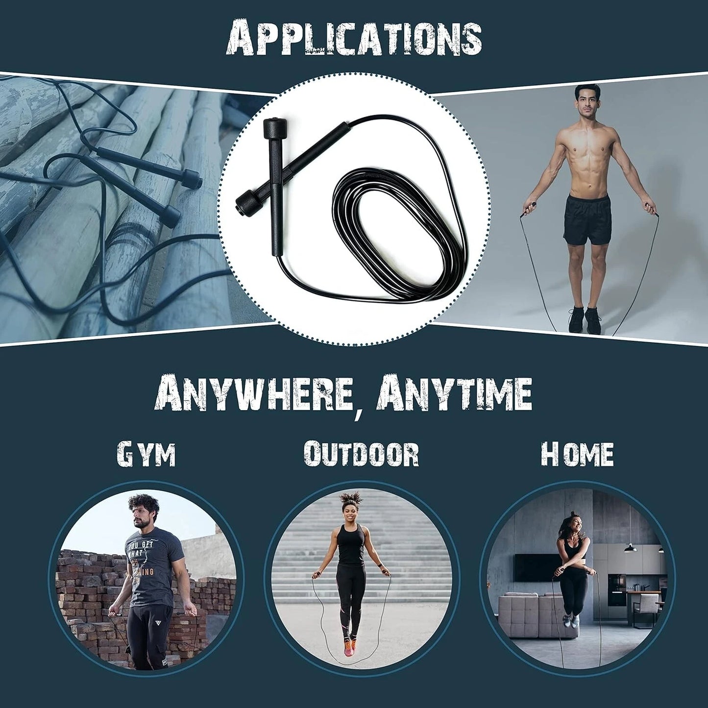 Titan Strikes Speed skipping jump rope for indoor or outdoor practice