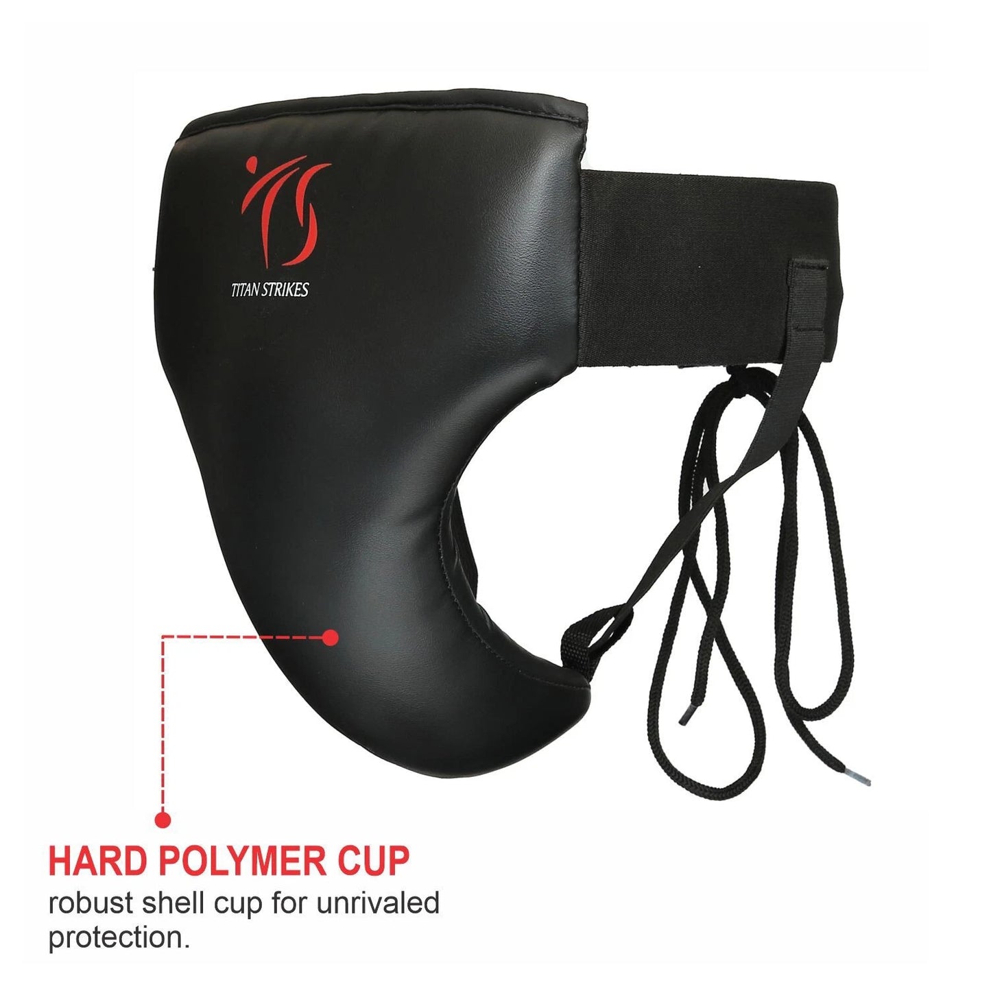 Titan Strikes boxing groin protector featuring hard polymer cup