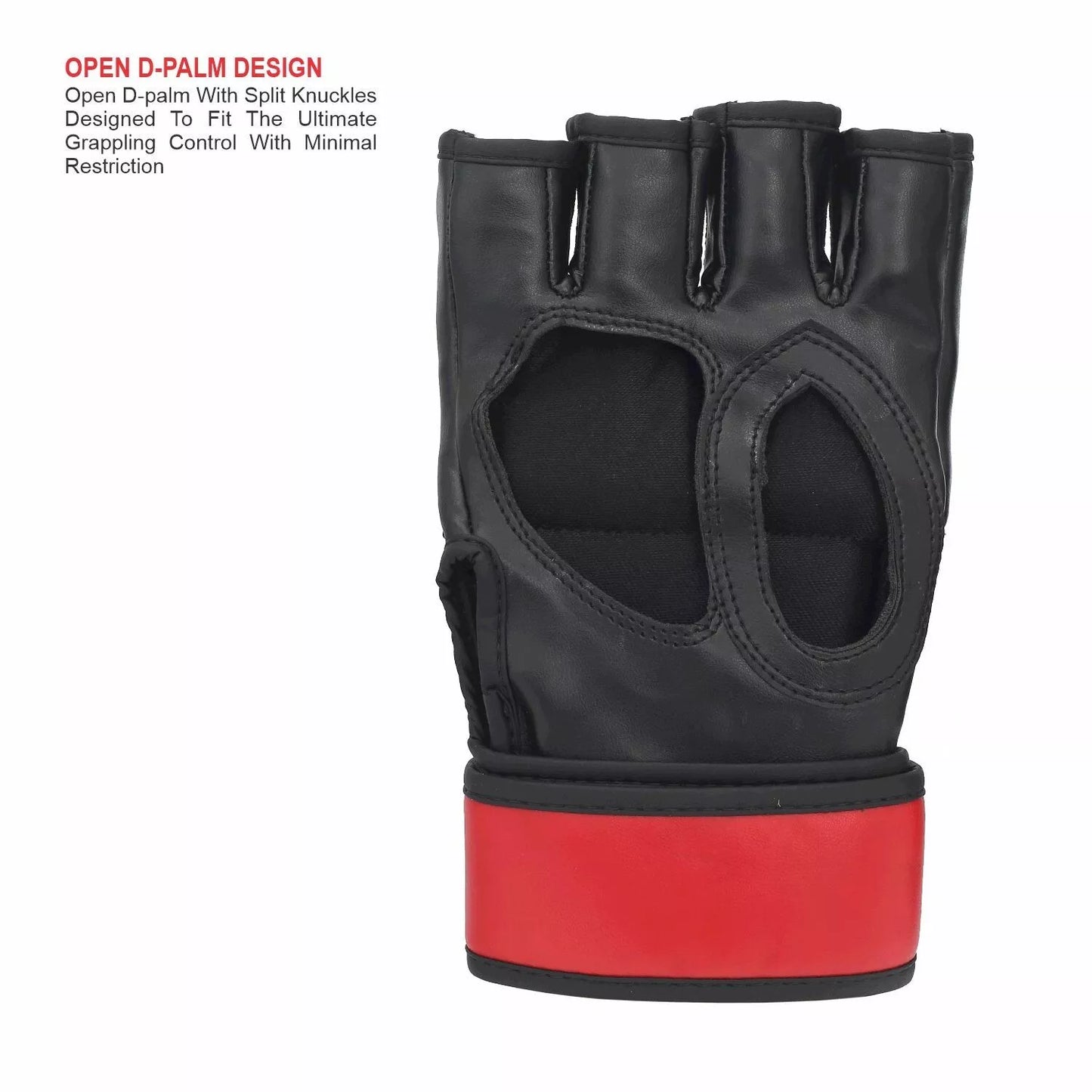MMA Sparing Gloves open D-PALM design with split fingers to fit for ultimate grappling and control