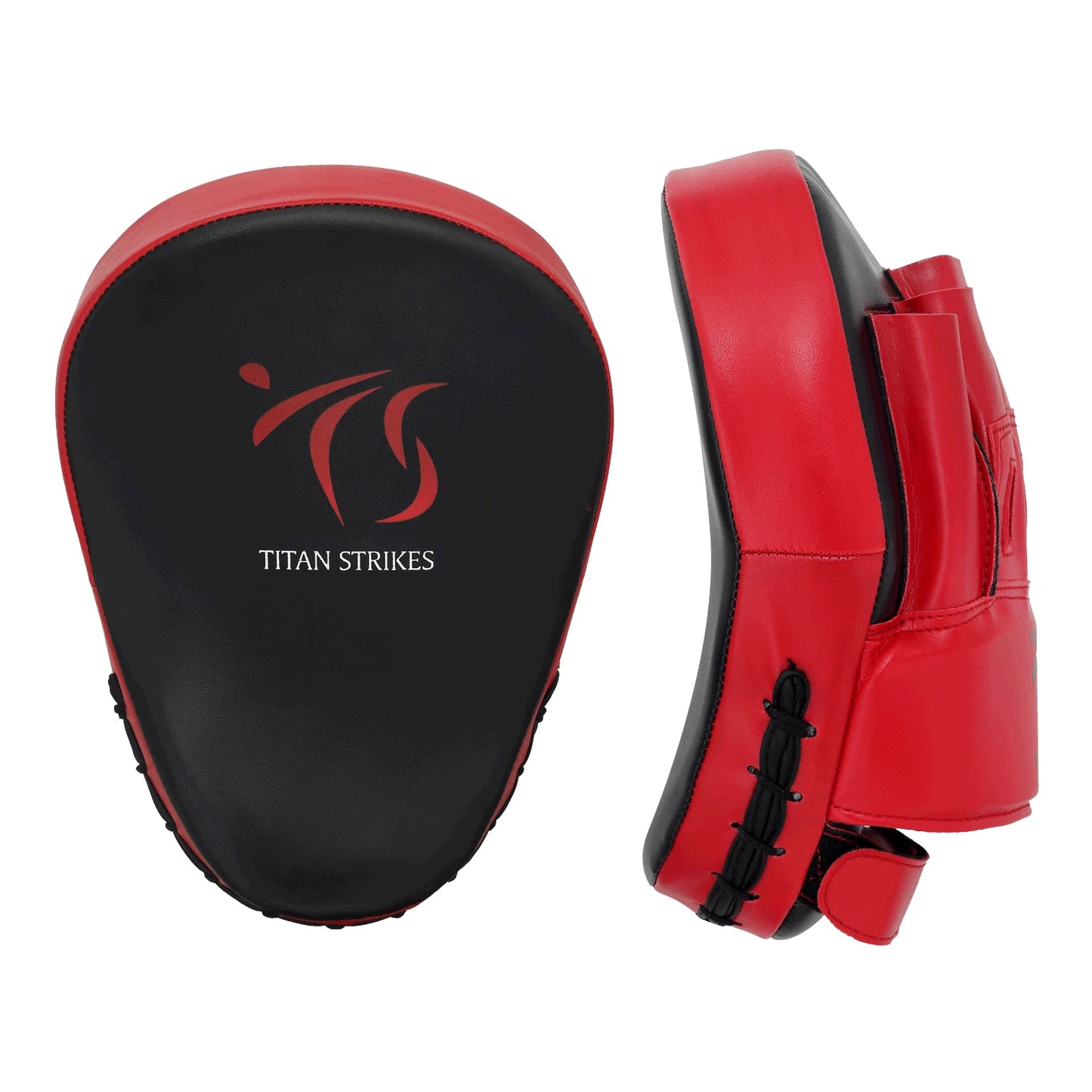 Titan Strikes boxing mitts front and side view