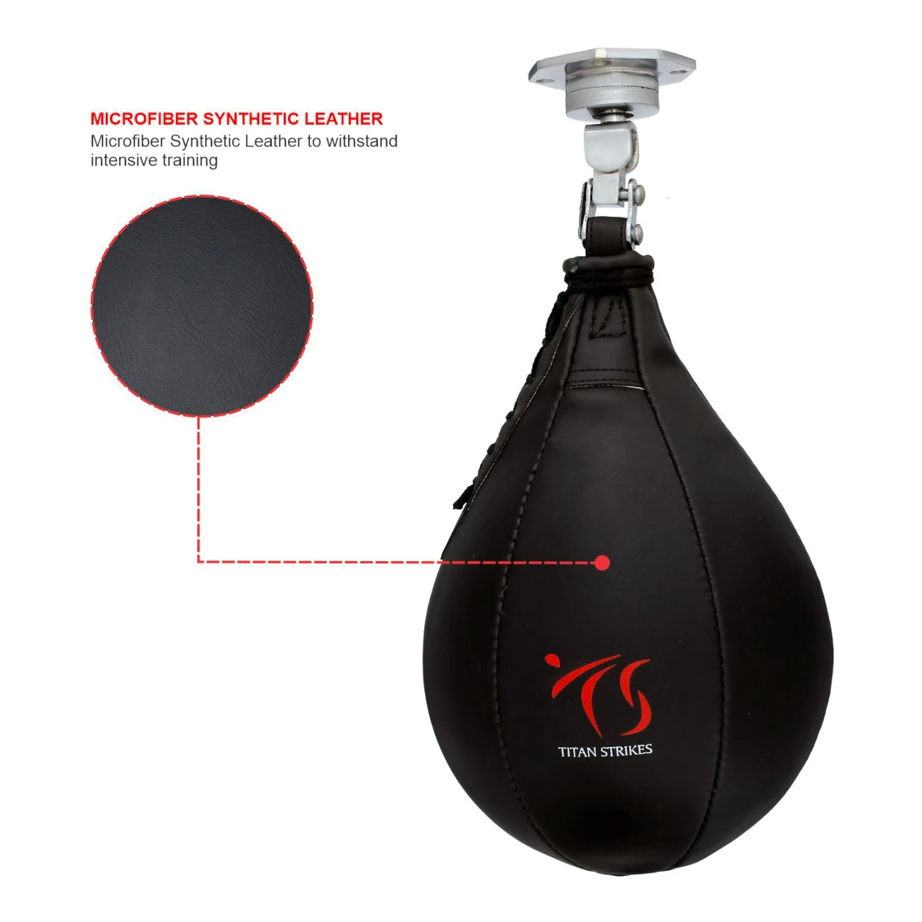 Speed bags for boxing made of microfiber synthetic leather built to withstand intensive training sessions