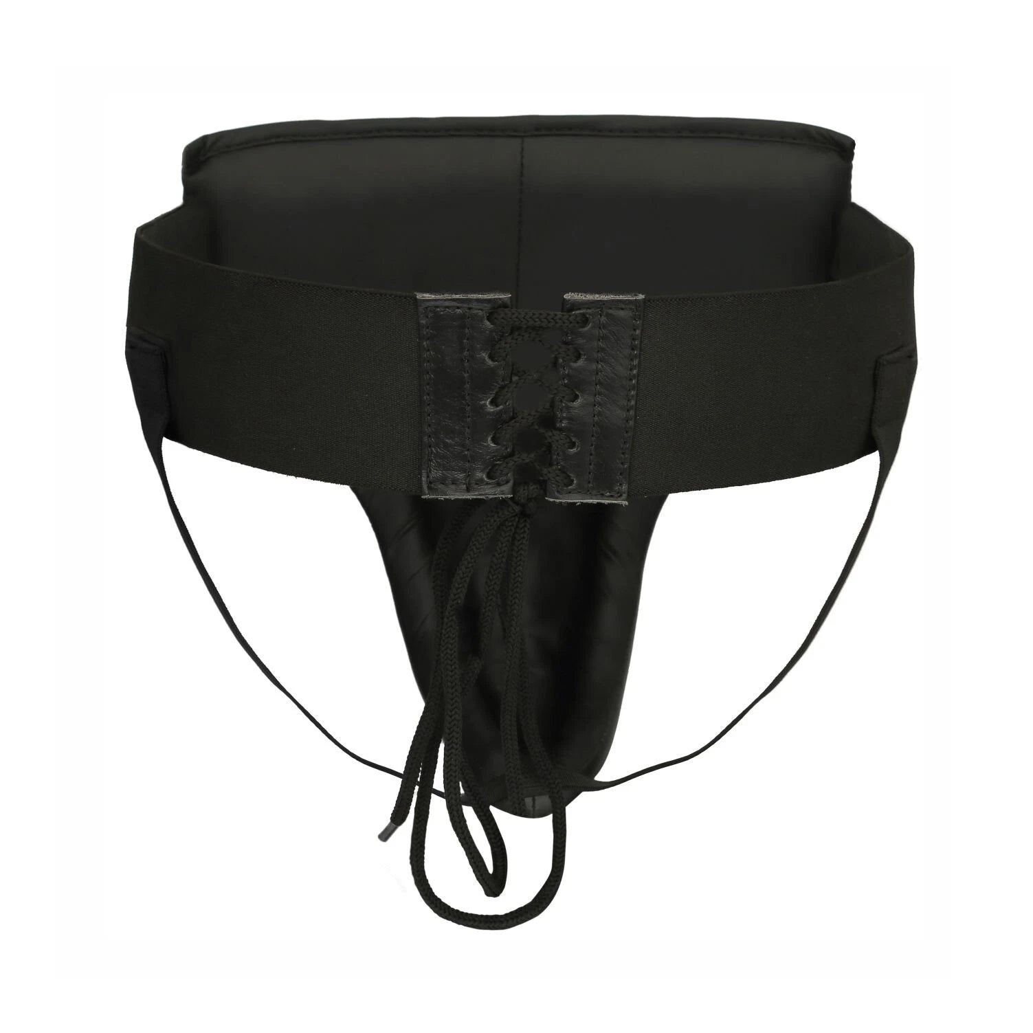 Titan Strikes boxing groin protector with elastic waist strap and tie laces