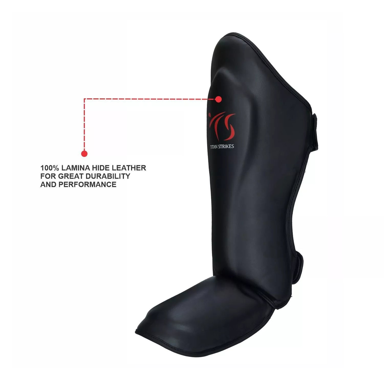Titan Strikes MMA Shin Guards 100% Lamina hide leather
