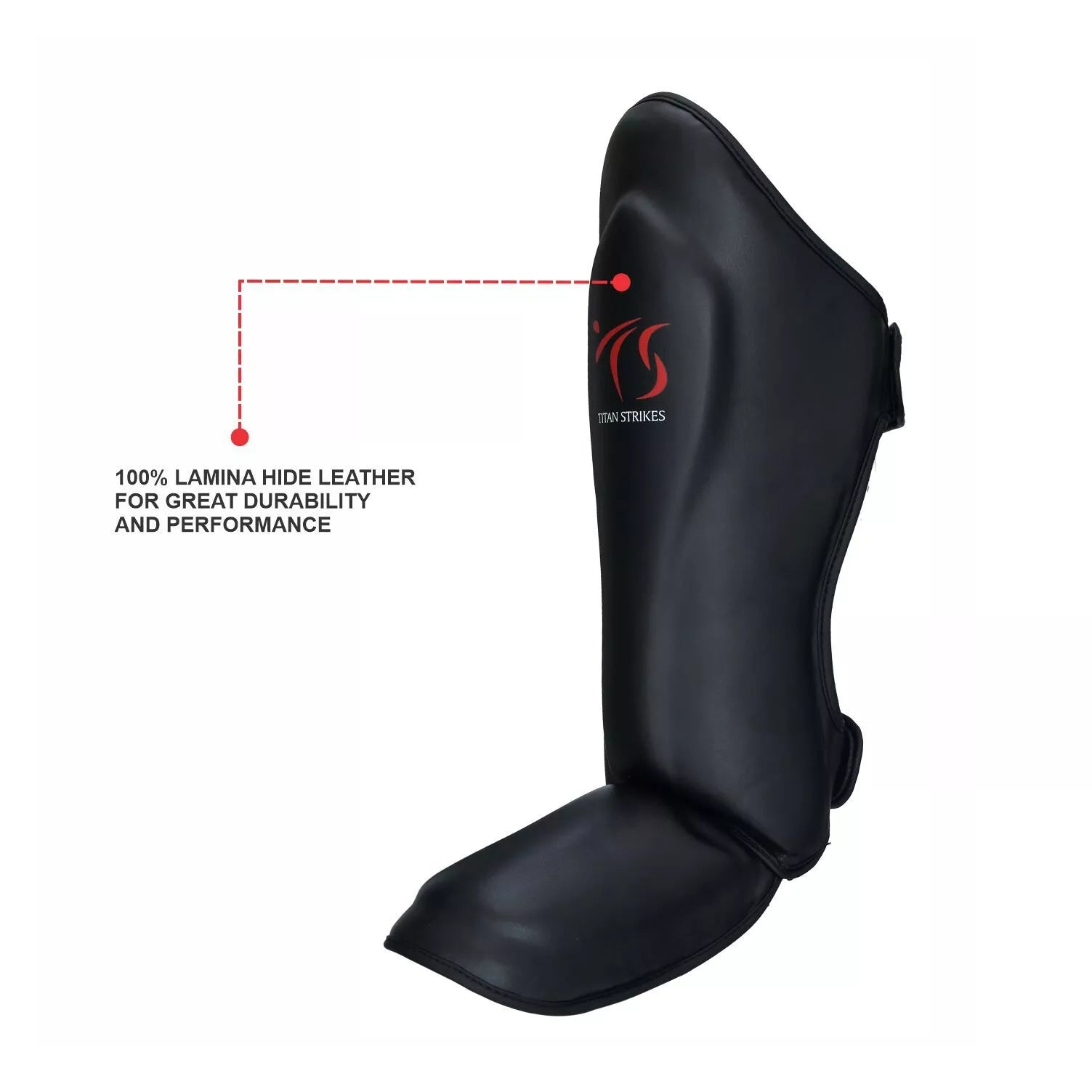 Titan Strikes MMA Shin Guards 100% Lamina hide leather