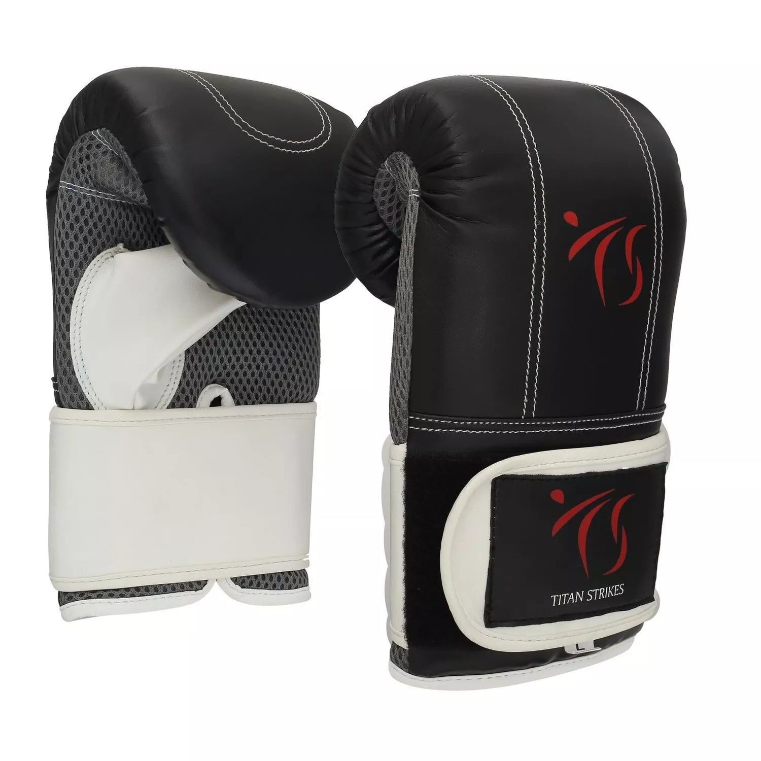 Titan Strikes left punching bag glove view from side