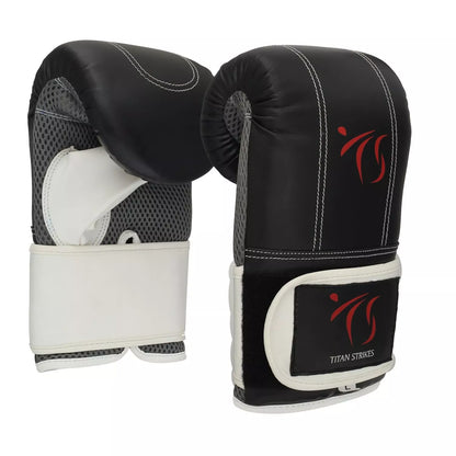 Titan Strikes left punching bag glove view from side