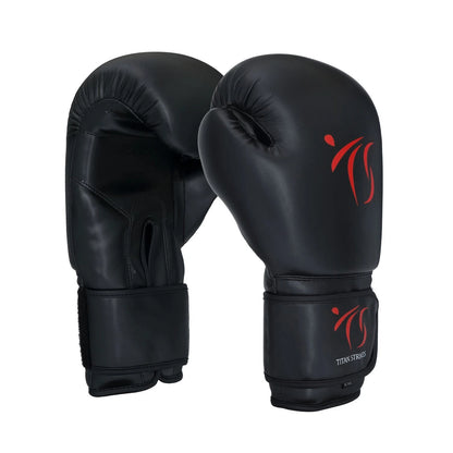 Sparring Boxing gloves black with Titan Strikes logo