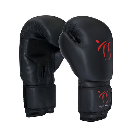 Sparring Boxing gloves black with Titan Strikes logo