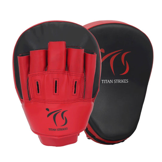 Front and back view of Titan Strikes Boxing Mitts