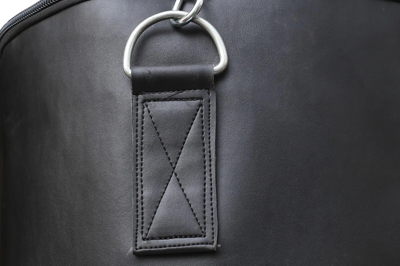 quadruple stitching for securely hanging Titan Strikes Boxing punching bag.